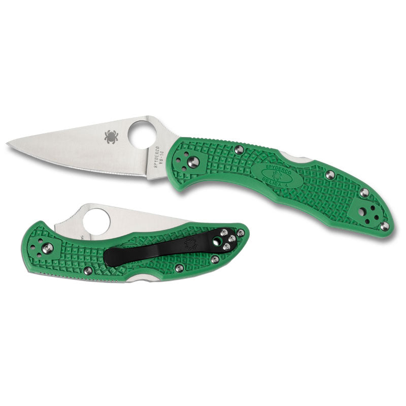 Delica 4 Lightweight Green Flat Ground Plain Blade