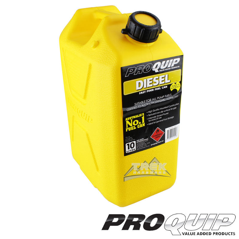 Fast Flow 10L Plastic Fuel Can Yellow (Diesel)