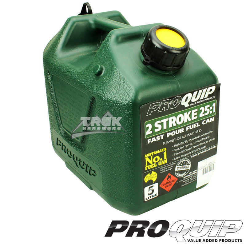 Fast Flow 5L Plastic Fuel Can Dark Green (25:1 2 Stroke)