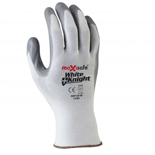 White Knight Nylon glove nitrile foam coated