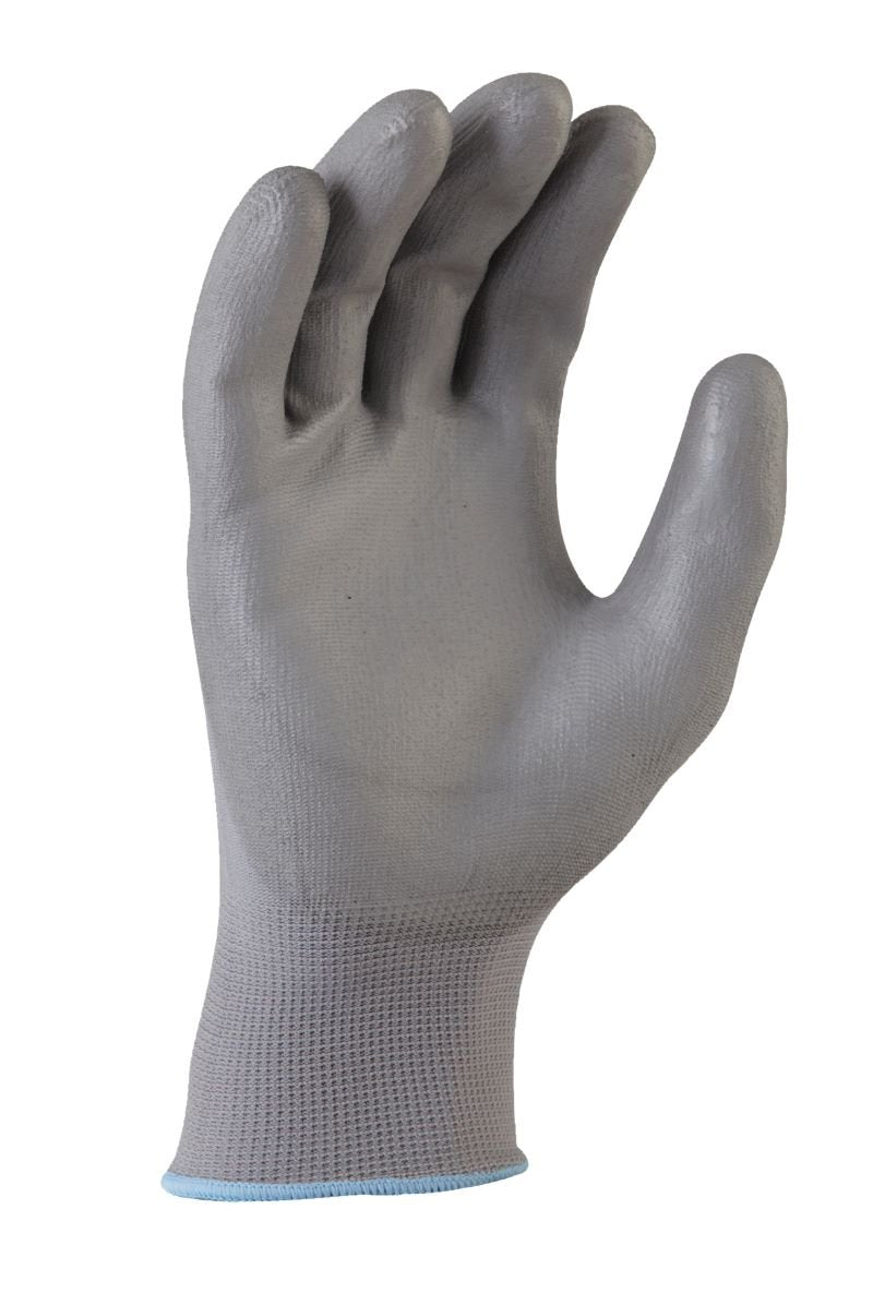 Grey Knight Nylon glove grey PU coated