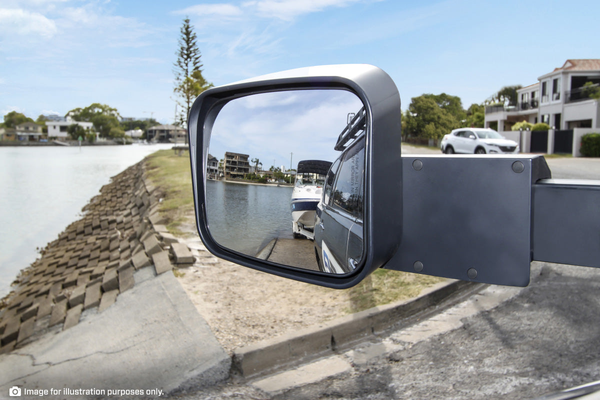 MSA TOWING MIRROR TO SUIT FORD EVEREST BLACKELECTRICINDICATORS-2012-CURRENT