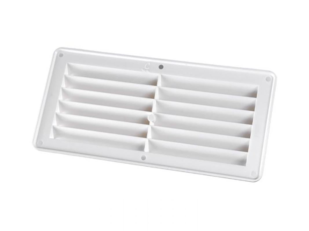 Plastc Louvre Vent 125X260 Wht