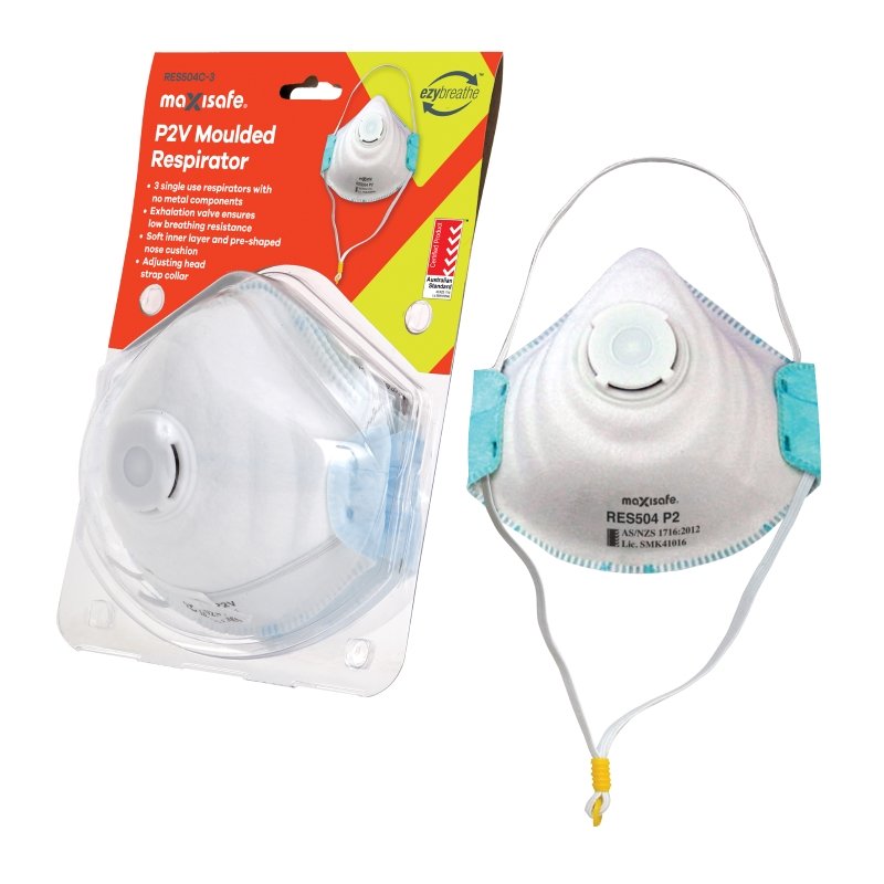 Maxisafe P2 respirator with a valve card of 3