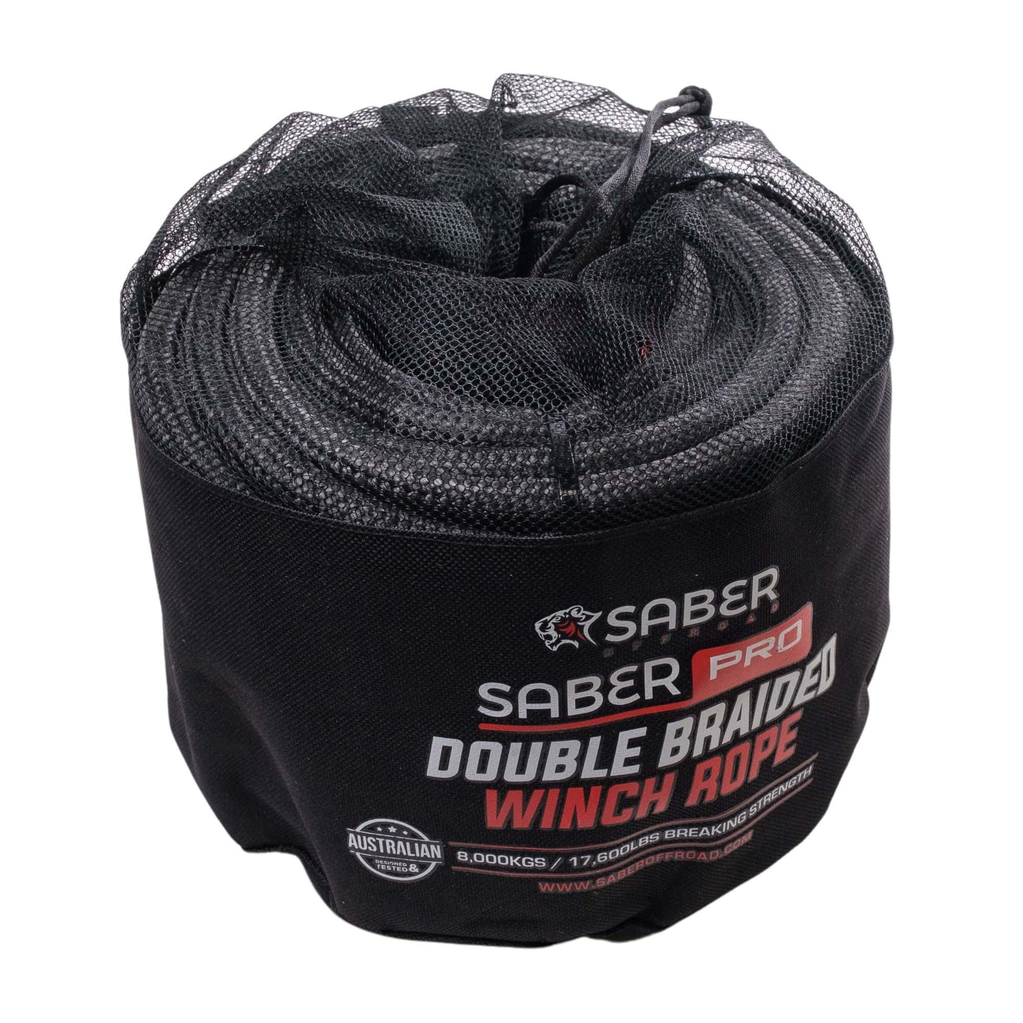 SaberPro Double Braided 30M Winch Rope - Blue