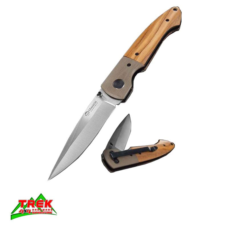 Sport, 80mm Blade, Olive Handle, With Stud