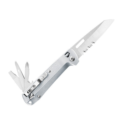 LEATHERMAN FREE K2X MULTI FUNCTION POCKET KNIFE - SILVER